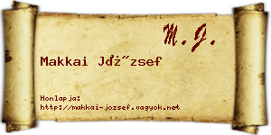 Makkai József névjegykártya