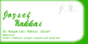 jozsef makkai business card