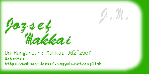 jozsef makkai business card